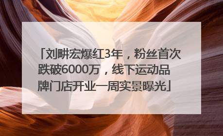 刘畊宏爆红3年，粉丝首次跌破6000万，线下运动品牌门店开业一周实景曝光